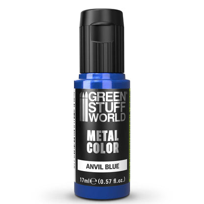 Green Stuff World Acrylic Metal Paint VIVID Anvil Blue 17ml - view 2