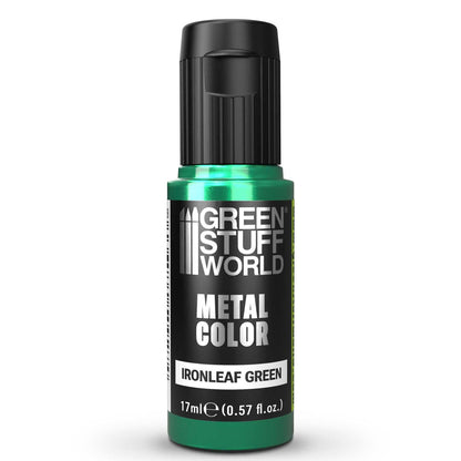 Green Stuff World Acrylic Metal Paint VIVID Ironleaf Green 17ml - view 2