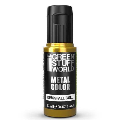 Green Stuff World Acrylic Metal Paint VIVID Kingsfall Gold 17ml - view 2