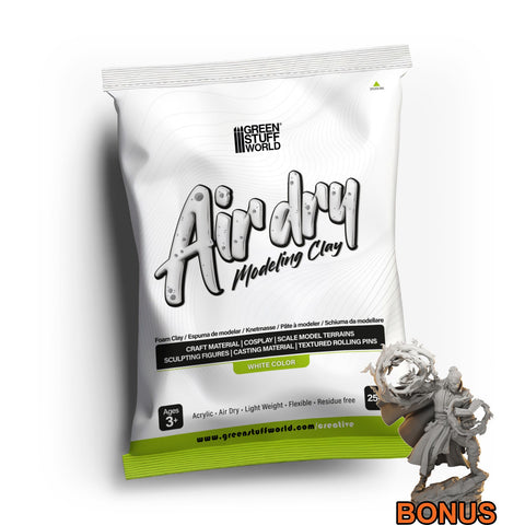 Green Stuff World Air Dry Modeling Foam Clay White 250g