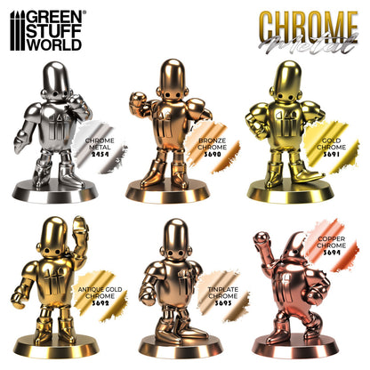 Green Stuff World Chrome Metal Paint - ANTIQUE GOLD COLOR 17ml - view 5