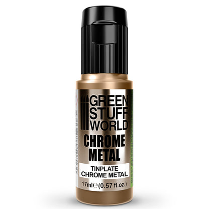 Green Stuff World Chrome Metal Paint - TINPLATE COLOR 17ml - view 2