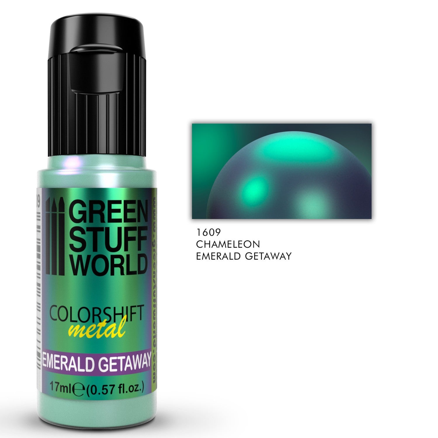 Green Stuff World Colorshift Chameleon Paint Emerald Getaway 17ml - view 3