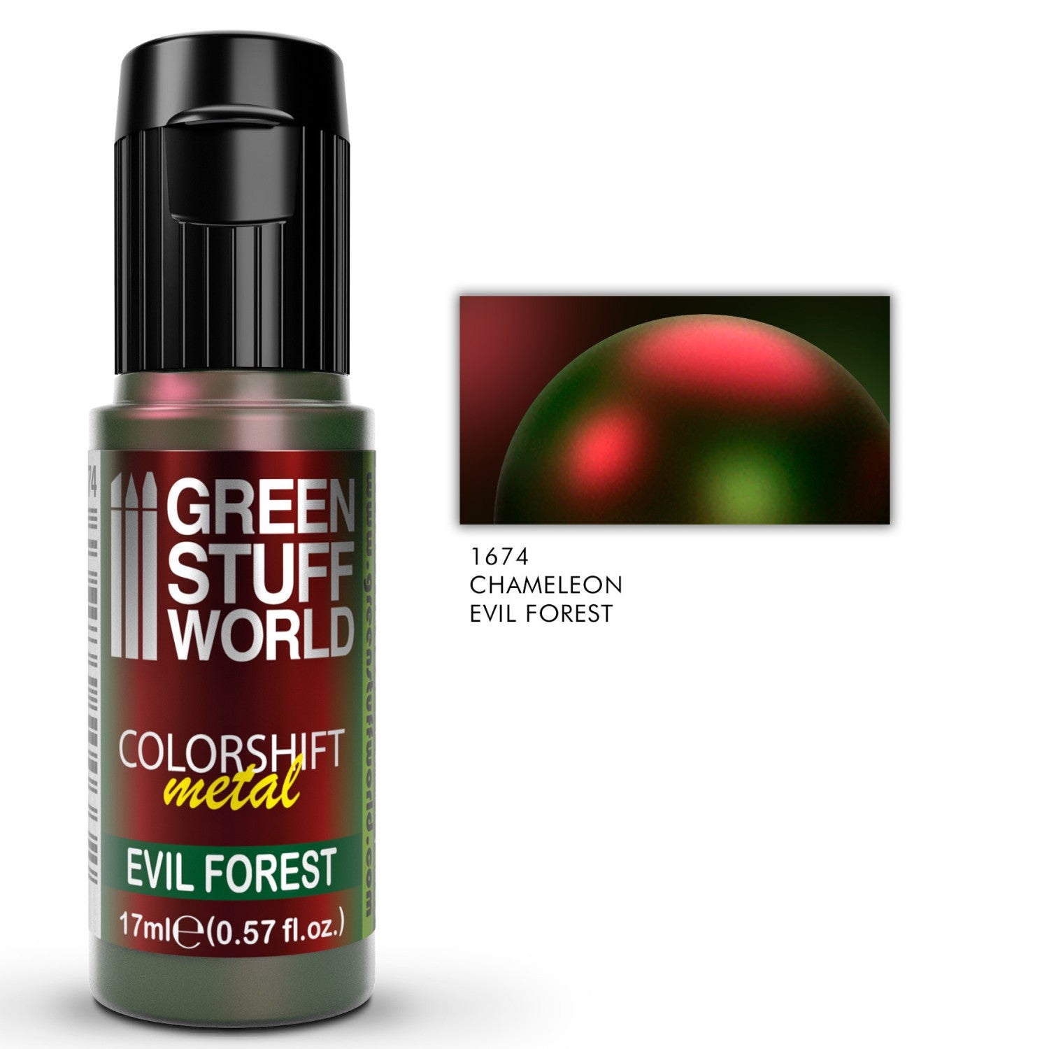 Green Stuff World Colorshift Chameleon Paint Evil Forest 17ml - view 3