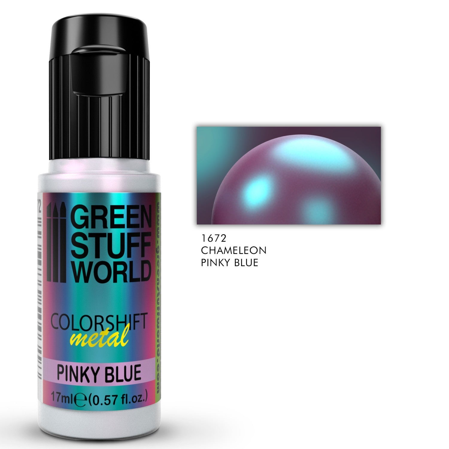 Green Stuff World Colorshift Chameleon Paint Pinky Blue 17ml - view 3