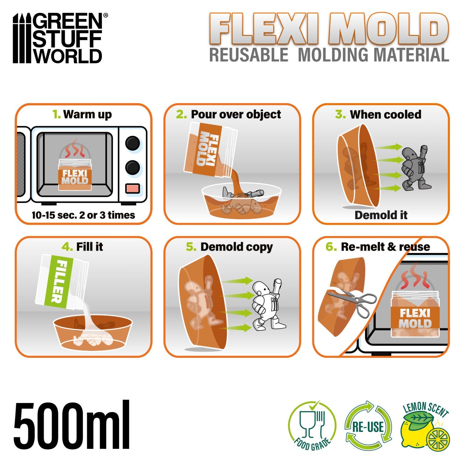 Green Stuff World Flexi Mold - Reusable Molding Material 500ml - view 2