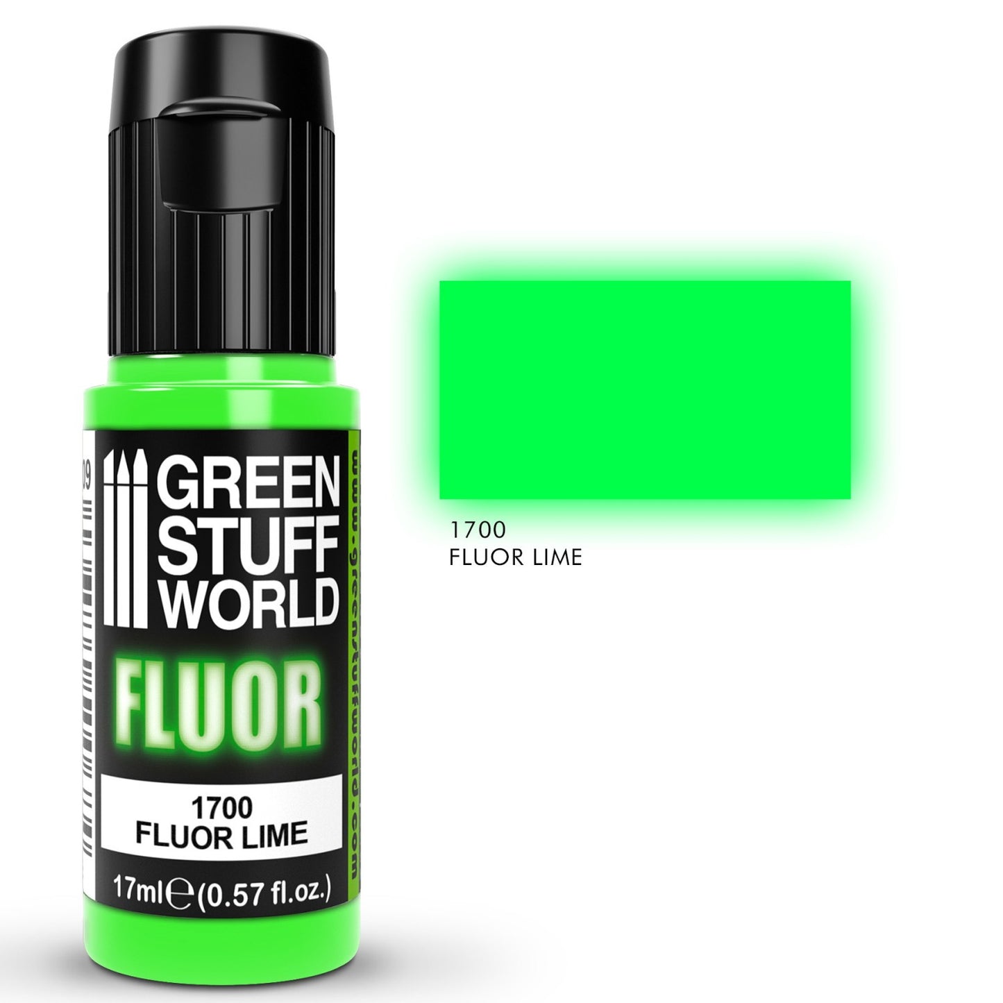 Green Stuff World Fluor Paint Lime 17ml - view 3