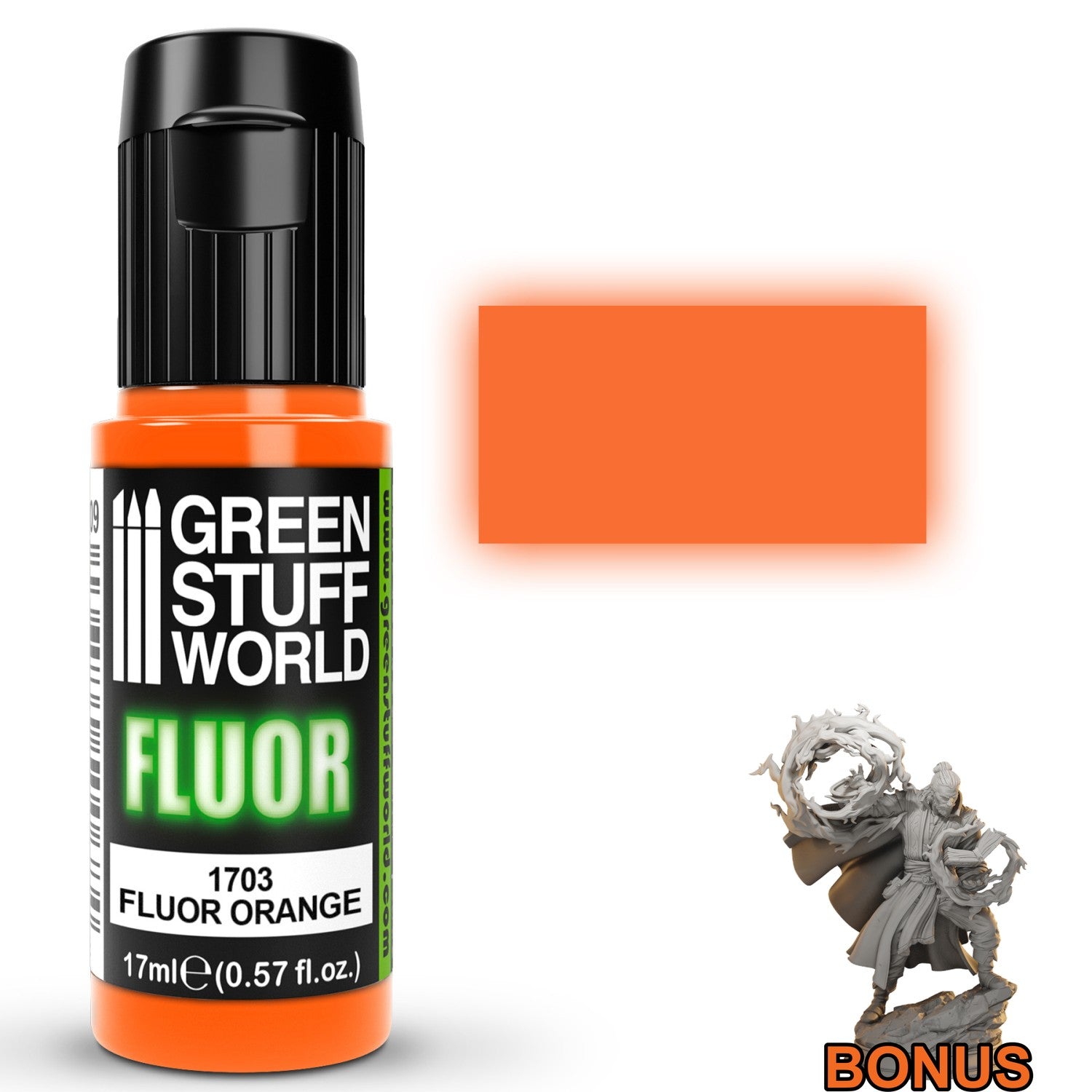 Green Stuff World Fluor Paint Orange 17ml