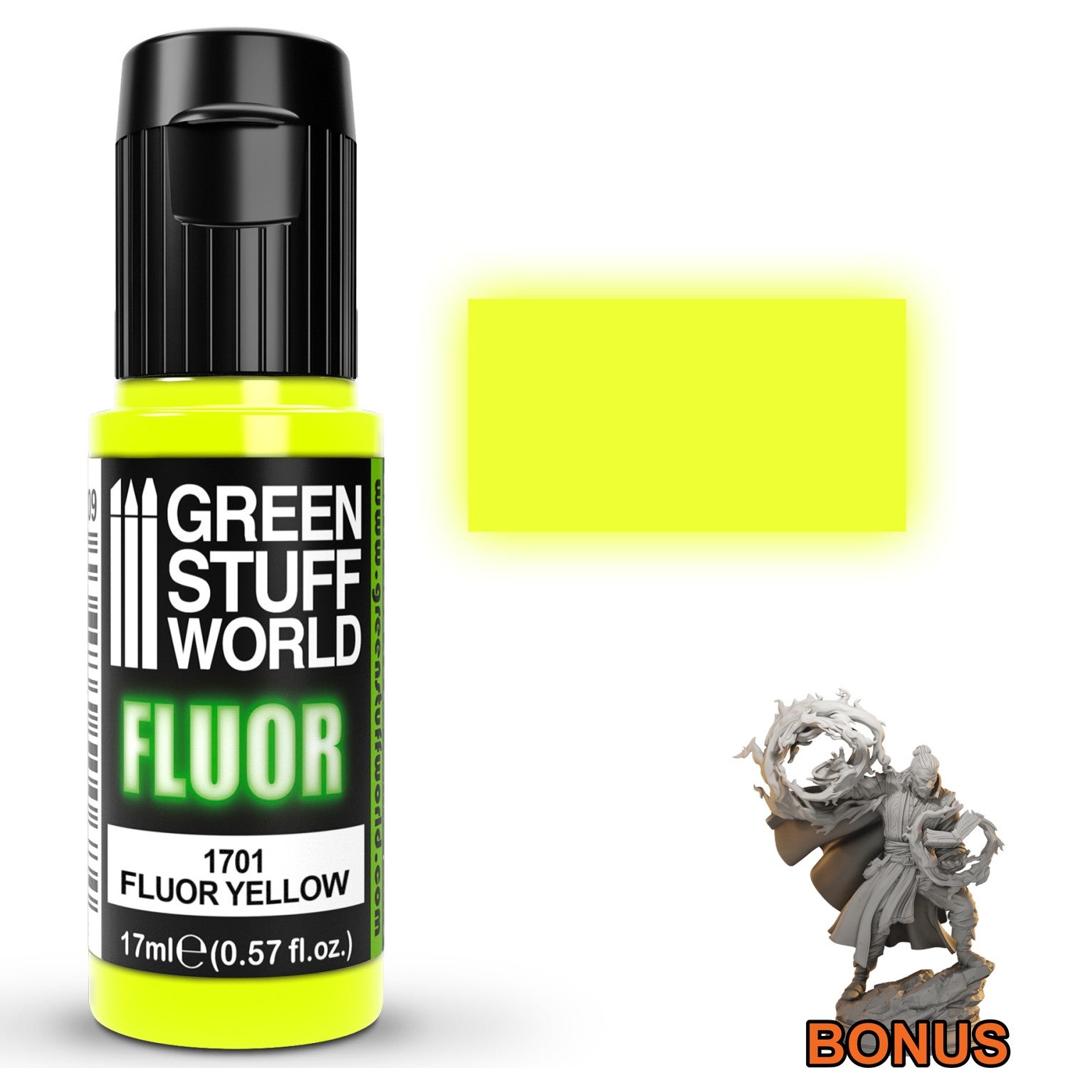 Green Stuff World Fluor Paint Yellow 17ml