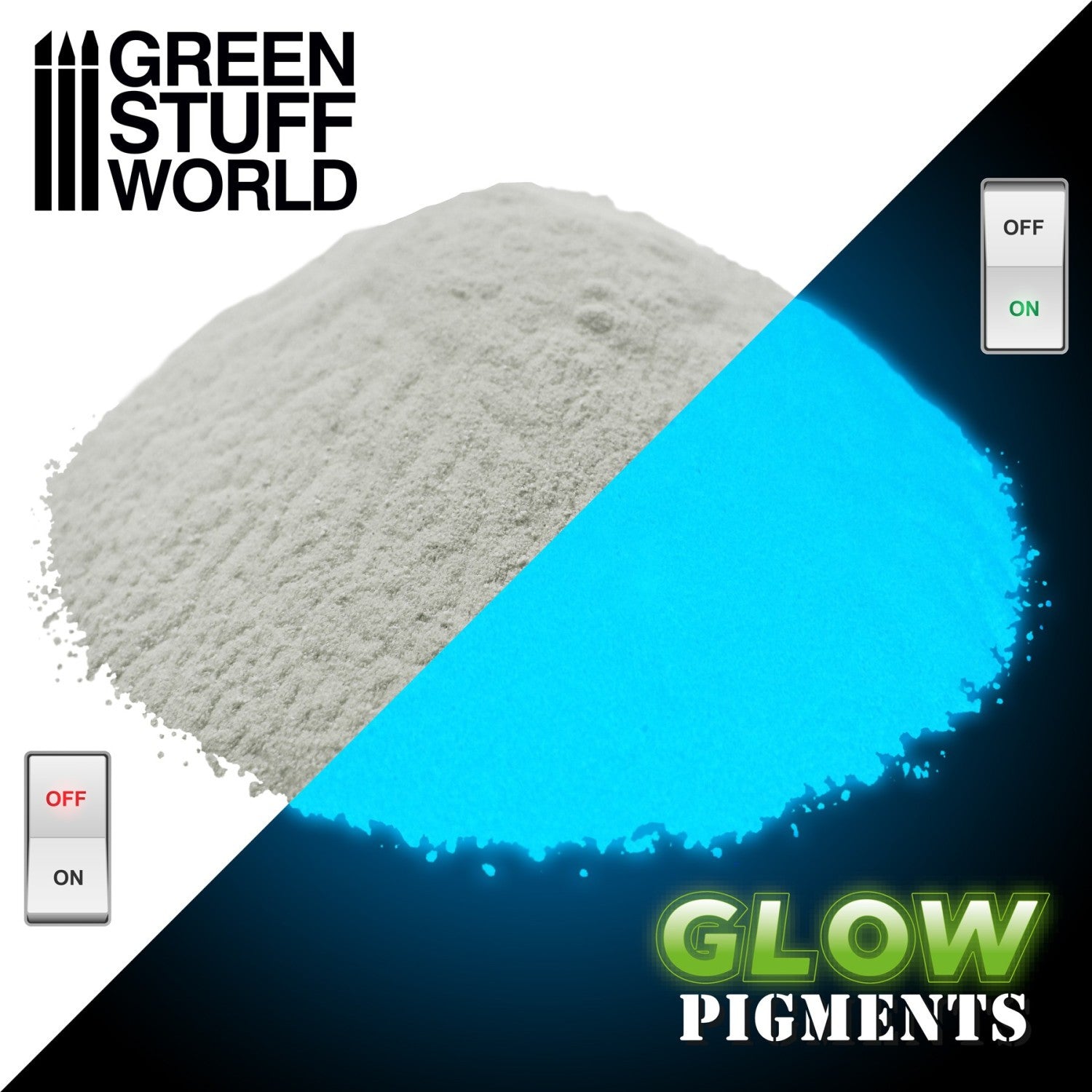 Green Stuff World Glow in the Dark Pigment Mind Turquoise 30ml - view 2