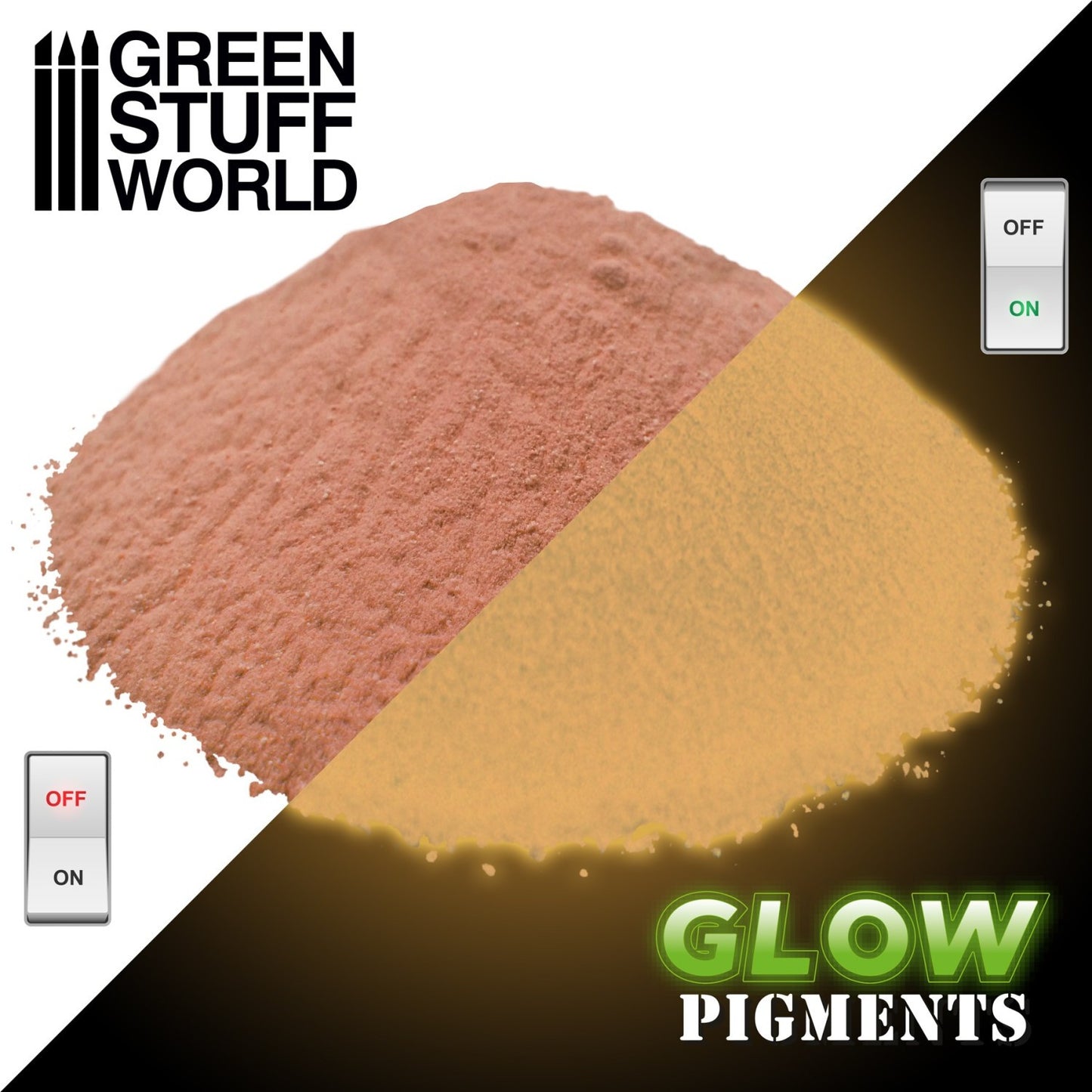 Green Stuff World Glow in the Dark Pigment Time Orange 30ml - view 2