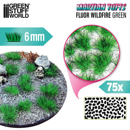 Green Stuff World Martian Tufts 6mm - FLUOR WILDFIRE GREEN - view 2