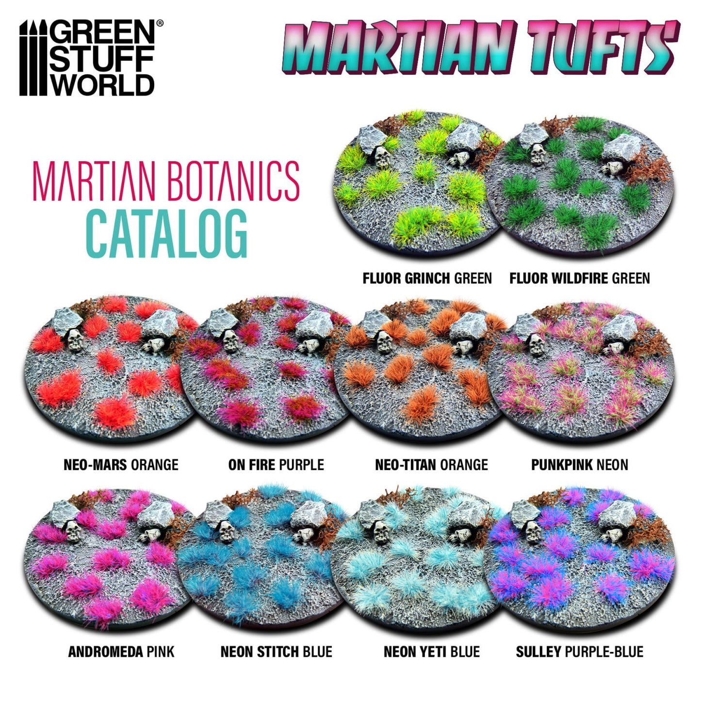 Green Stuff World Martian Tufts 6mm - FLUOR WILDFIRE GREEN - view 5