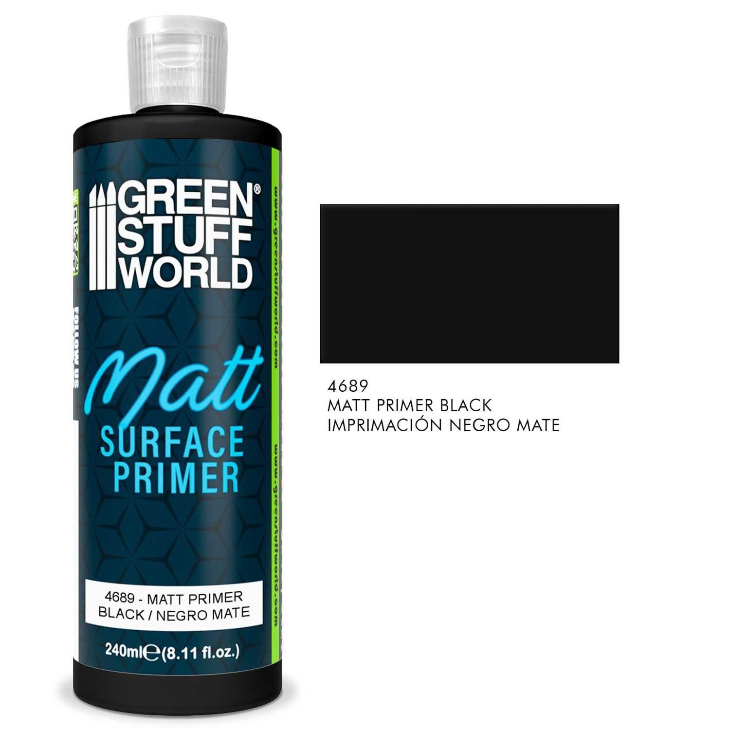 Green Stuff World Matt Surface Primer Black 240ml - view 2