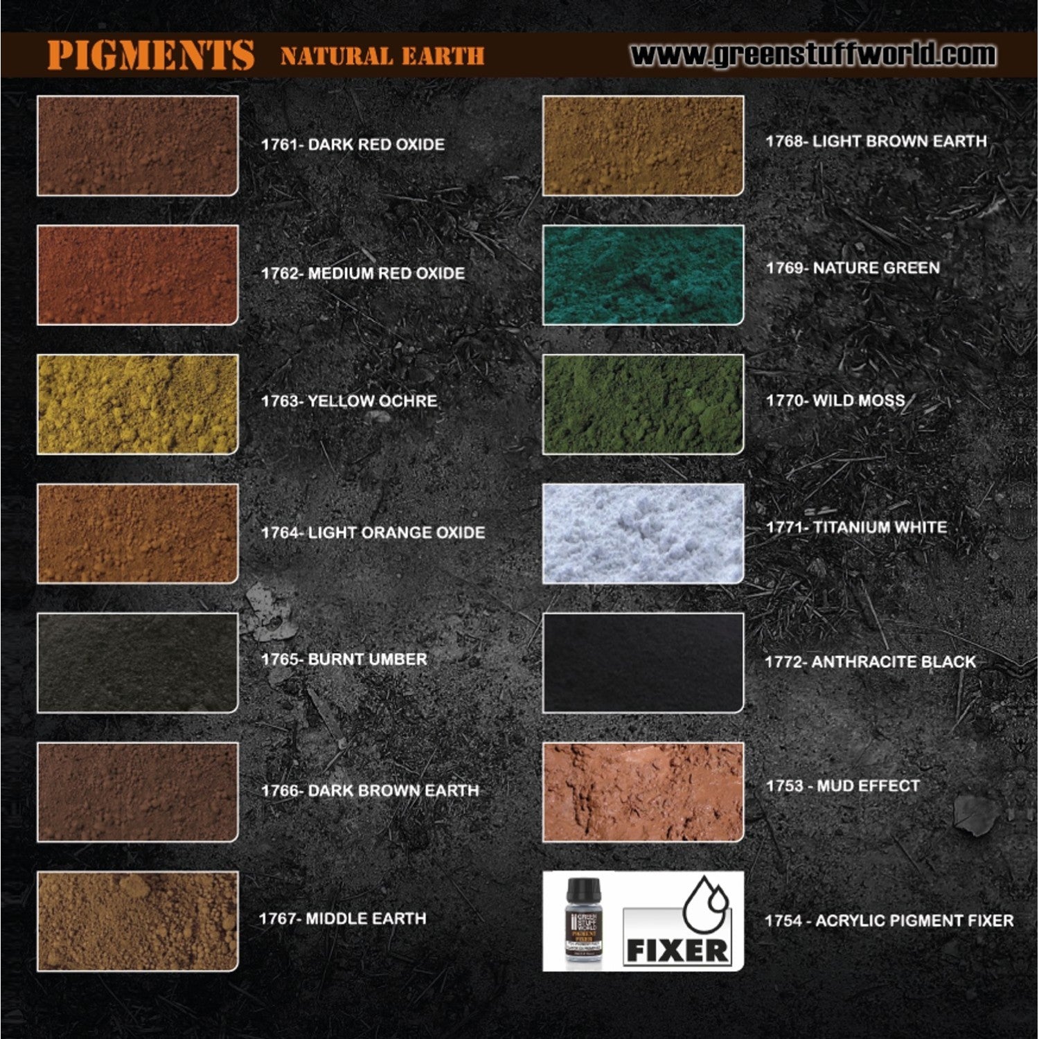 Green Stuff World Pigment Dark Brown Earth 30ml - view 3