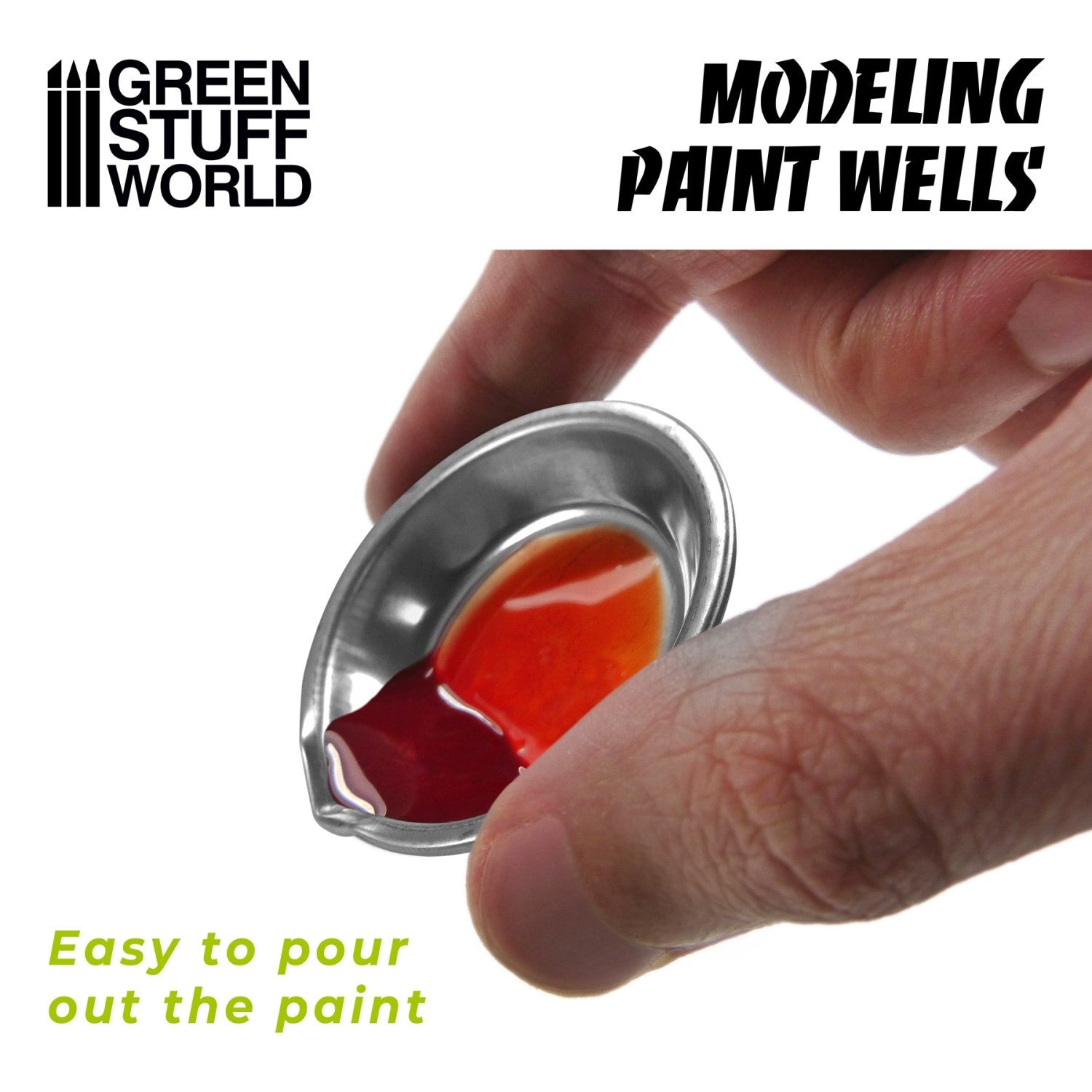 Green Stuff World Stainless Steel Paint Wells (Pack x6) - view 2