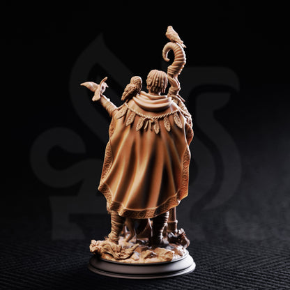 Gwambari - Human Shaman Druid 3D printed miniature detail view tabletop RPG