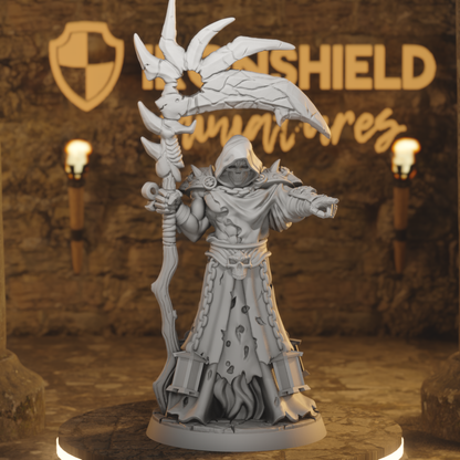 Hades - Dark Necromancer Lich Death Mage DnD miniature 3D printed resin tabletop RPG figure