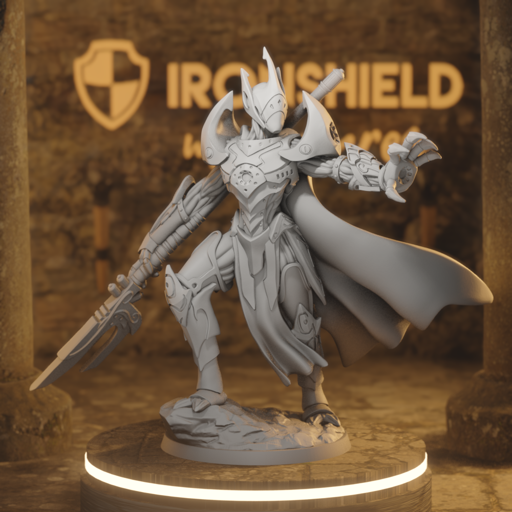 Hand of Logos Construct Fighter DnD miniature 3D printed resin tabletop RPG figure