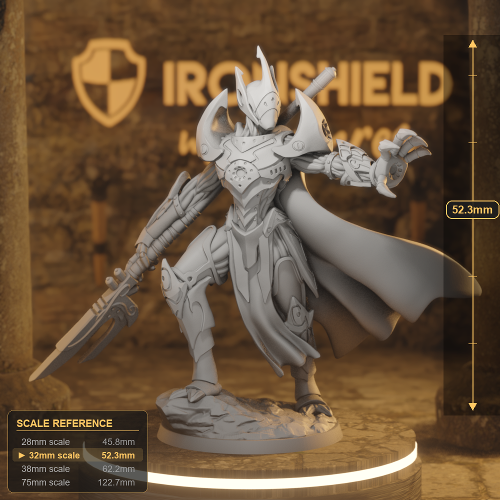 Hand of Logos Construct Fighter DnD miniature 3D printed resin tabletop RPG figure