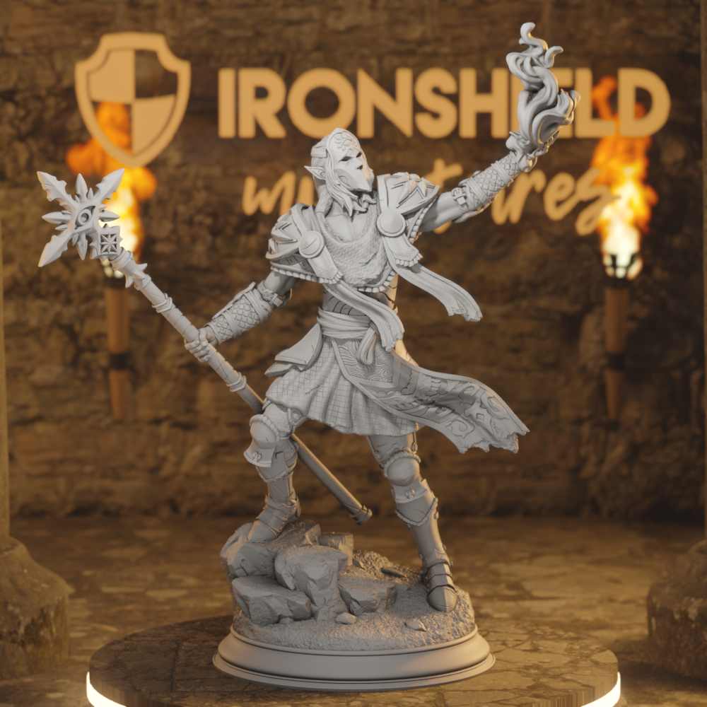 Hand of Seroca Elf Sorcerer, Warlock DnD miniature 3D printed resin tabletop RPG figure