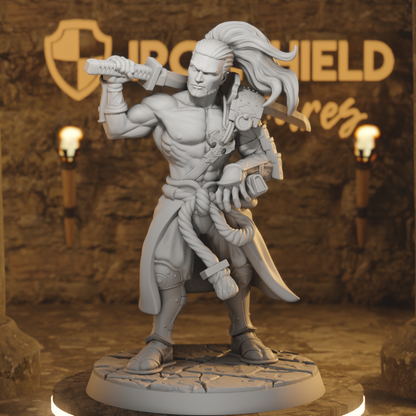 Heihashi Wandering Ronin Samurai DnD miniature 3D printed resin tabletop RPG figure