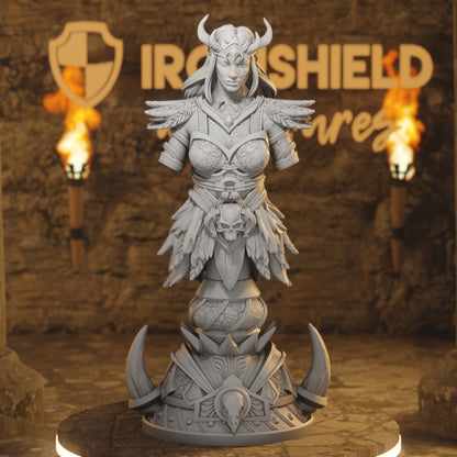 Hel - Death Maiden Bust DnD miniature 3D printed resin tabletop RPG figure