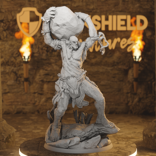 Hill Giant Hurlerv 1 Giant DnD miniature 3D printed resin tabletop RPG figure