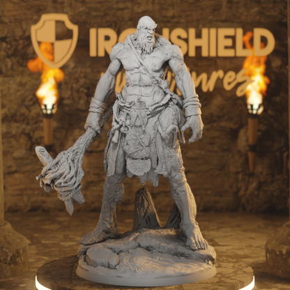 Hill Giant Hurlerv 2 Giant DnD miniature 3D printed resin tabletop RPG figure
