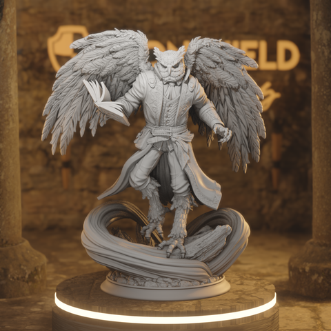 Hoover Brightfeather - Winged Owlfolk Beastfolk Wizard Sorcerer Student of Evocation