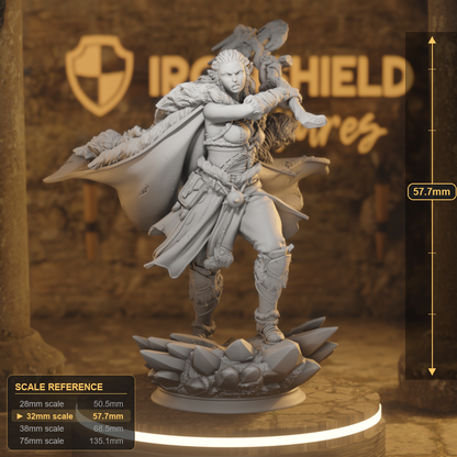 Ice Heart Goliath, Colossal Barbarian, Sorcerer, Warlock DnD miniature 3D printed resin tabletop RPG figure