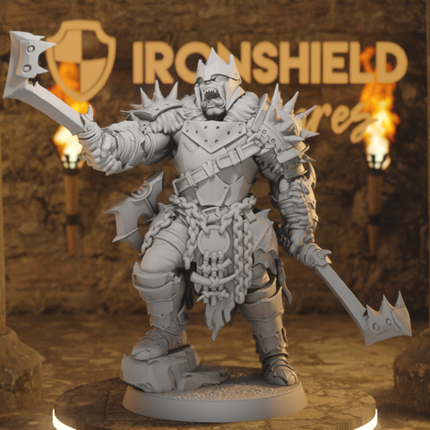 Ironcrag Champion - Twin-Axe Goliath Warlord Spiked Plate Boss of the Iron Hills
