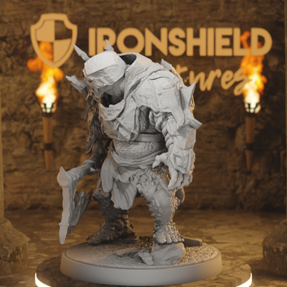 Ironcrag Ogre 3 Ogre DnD miniature 3D printed resin tabletop RPG figure