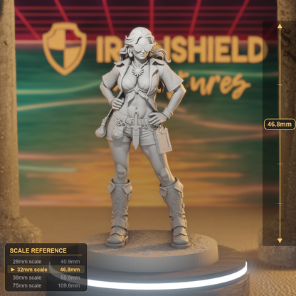 Jess Seabreeze Human Rogue DnD miniature 3D printed resin tabletop RPG figure