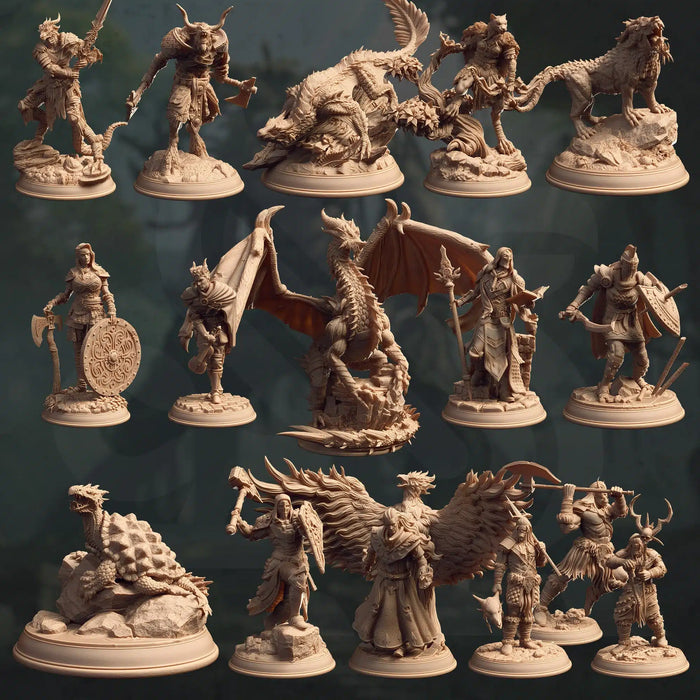 Lost &amp; Found – DND 5e Starter-Kampagne – Komplettset mit 16 Figuren + Karten + Charakterbögen D&amp;D 
