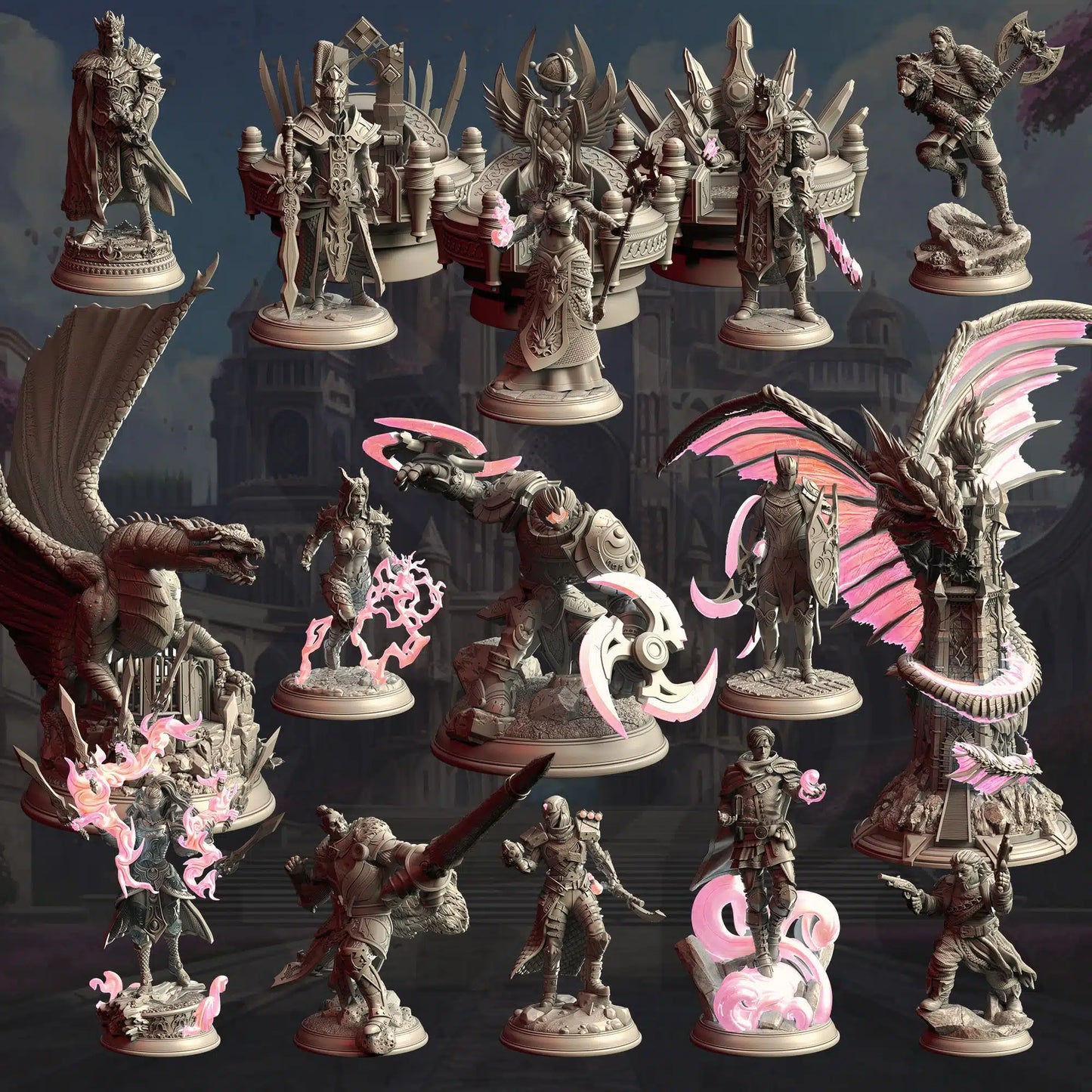 The Siege of Nirloom - DND 5e Starter Campaign - Full Set 15 Figures + Maps + Characters Sheets D&D