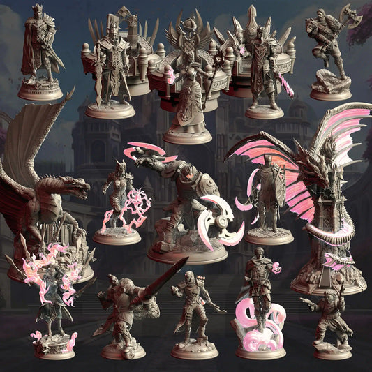The Siege of Nirloom - DND 5e Starter Campaign - Full Set 15 Figures + Maps + Characters Sheets D&D