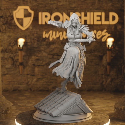 Karena - Hidden Rogue Killer Ninja Figure 12k + Base Print 3D RPG Miniature Gift Idea mini | Dungeons & Dragons DND Tabletop | DM Stash