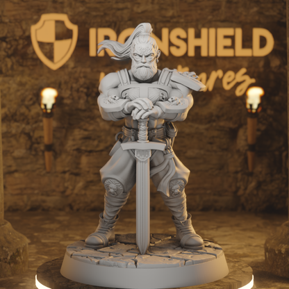 Kensai - Samurai Monk Fighter Ronin Hero DnD miniature 3D printed resin tabletop RPG figure