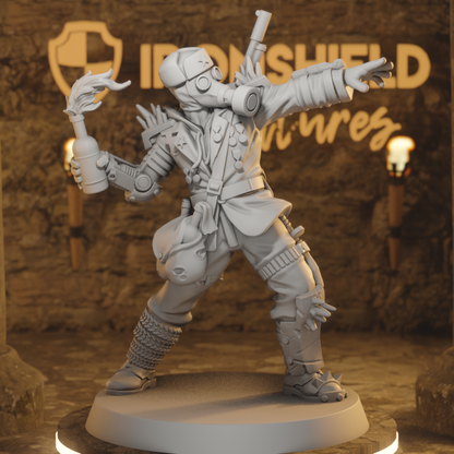 Kolotov - Wasteland Soldier Gun Molotov DnD miniature 3D printed resin tabletop RPG figure