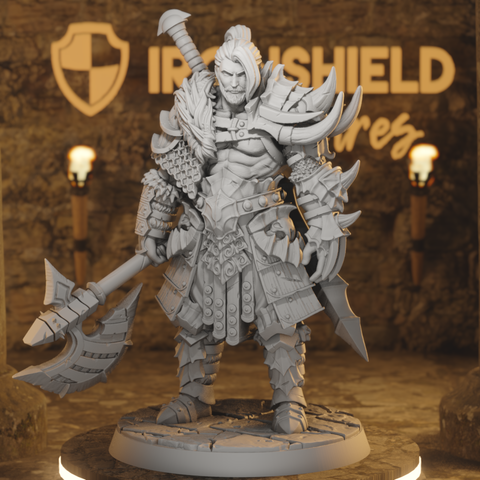 Kron berserker barbarian armed fighter axe
