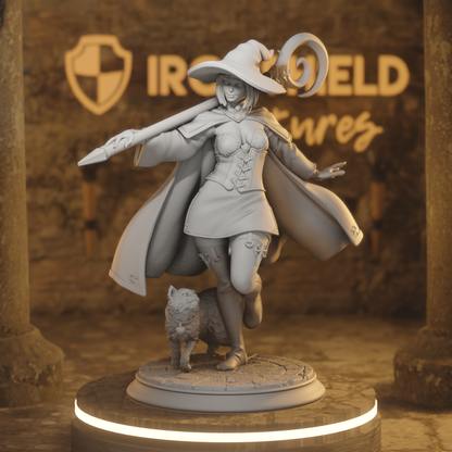 Lady Elara Human Sorcerer, Warlock, Wizard DnD miniature 3D printed resin tabletop RPG figure