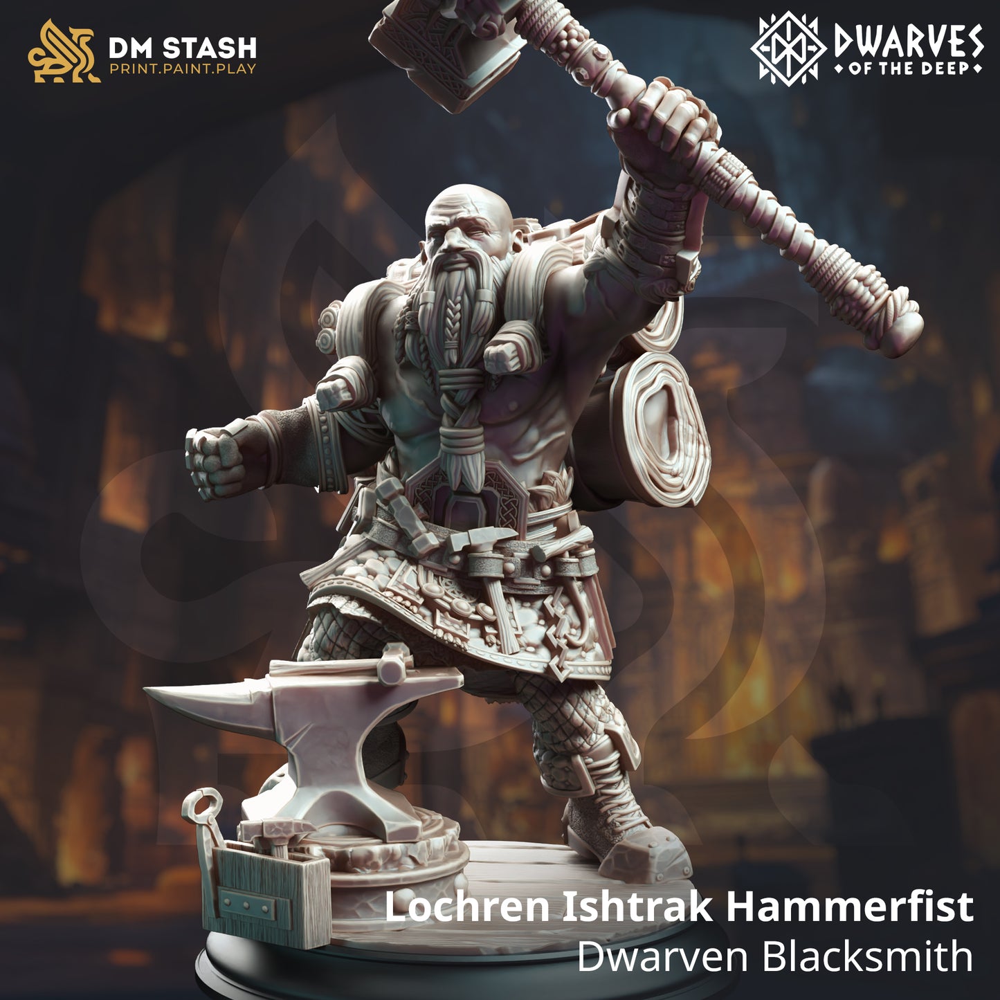 Hammerfist Dwarven Battle Blacksmith