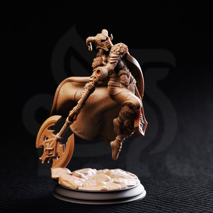 Lotte - Maiden Human Trickster Barbarian DnD miniature 3D printed resin figure alternate angle