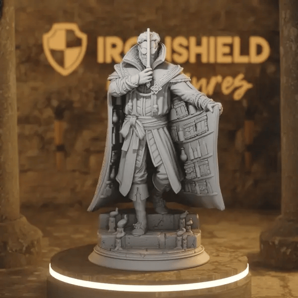 Luther Fleck DnD miniature 360 turntable animation