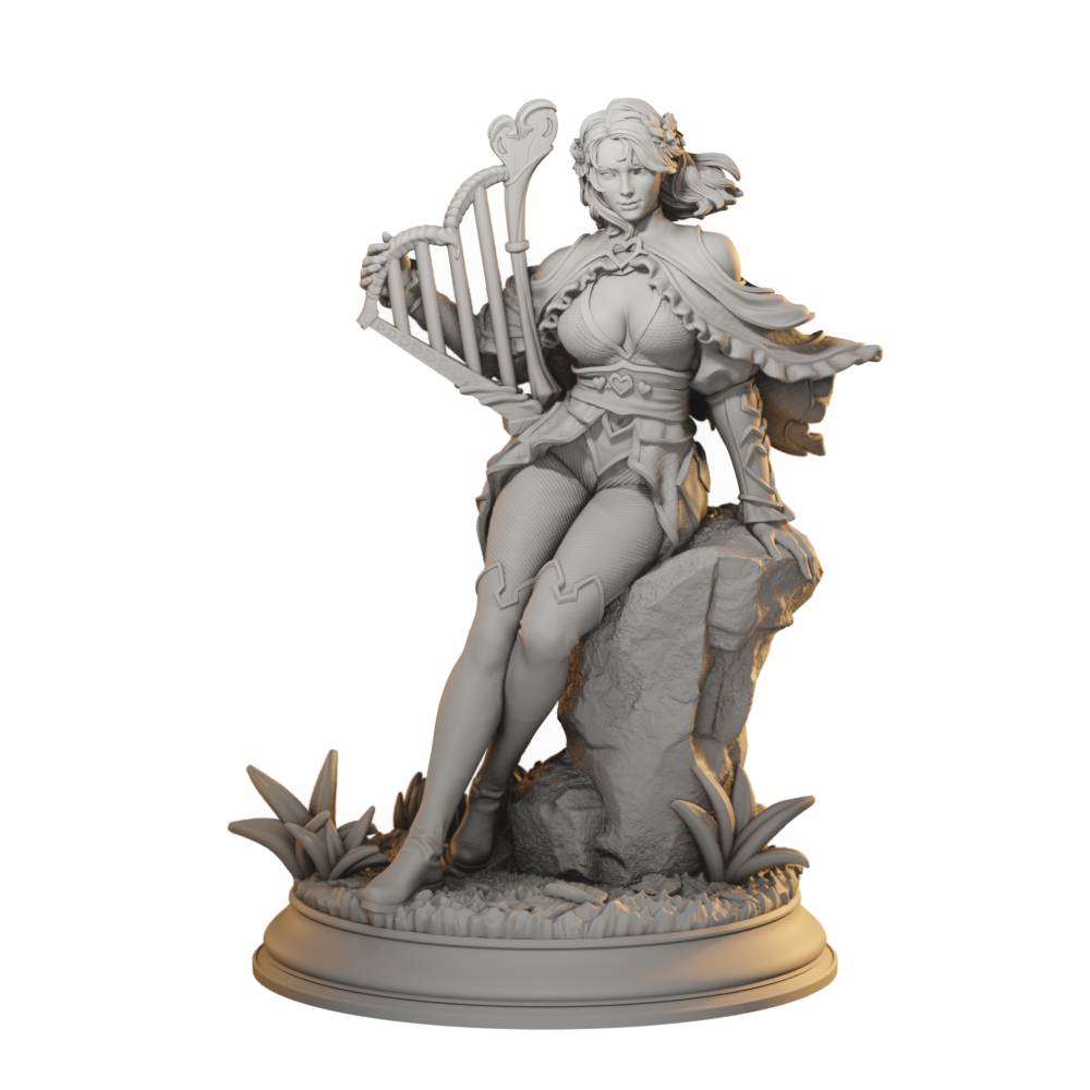Mabel Human Bard DnD miniature 3D printed resin tabletop RPG figure