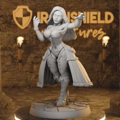 Mara Human Woman Sorceress Wizard DnD miniature 3D printed resin tabletop RPG figure
