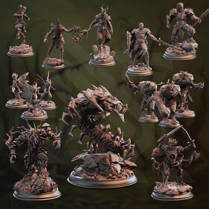 A New Leaf - DND 5e Starter Campaign - Full Set 14 Figures + Maps + Characters Sheets D&D