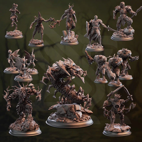 A New Leaf - DND 5e Starter Campaign - Full Set 14 Figures + Maps + Characters Sheets D&D