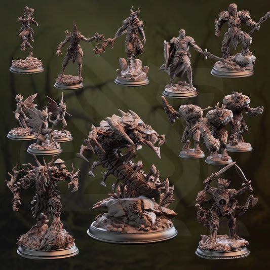 A New Leaf - DND 5e Starter Campaign - Full Set 14 Figures + Maps + Characters Sheets D&D